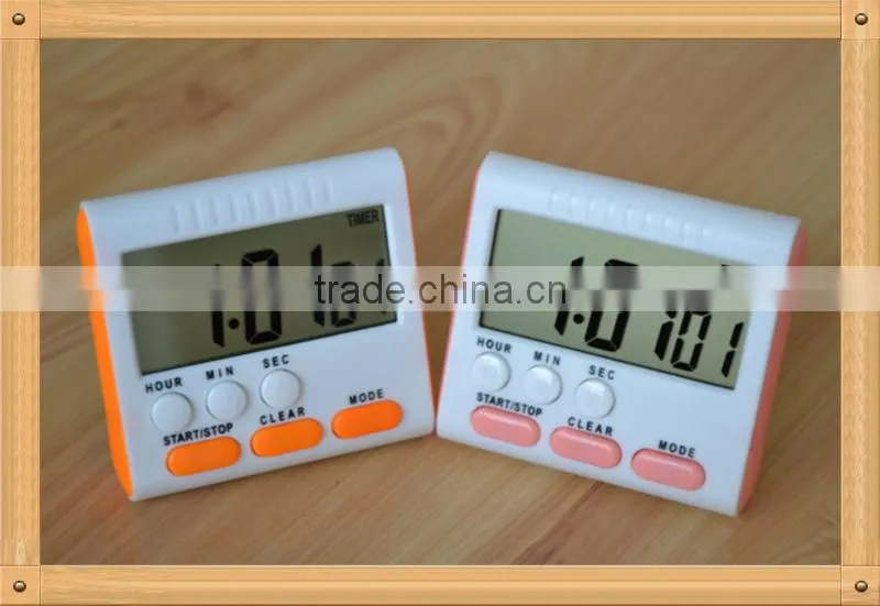 Large LED backlight programmable digital electronic timer