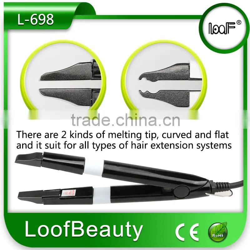 professional loof hot selling hair extensions iron with temperture contral dail