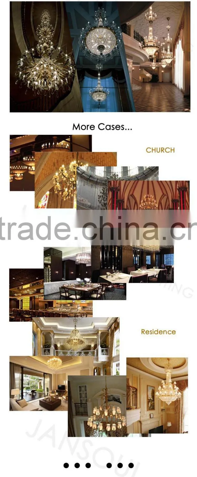JANSOUL 2016 most popular drop modern wider chandelier indoor lighting crystal custom made pendants