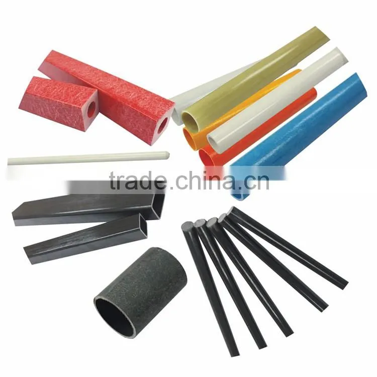 Reinforced Plastic Fiberglass GRP / FRP profiles, High strength FRP pipe, Anti-Electric FRP tube with Pultrusion