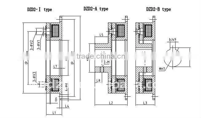 12V Single disc electromangetic brake for industial machine