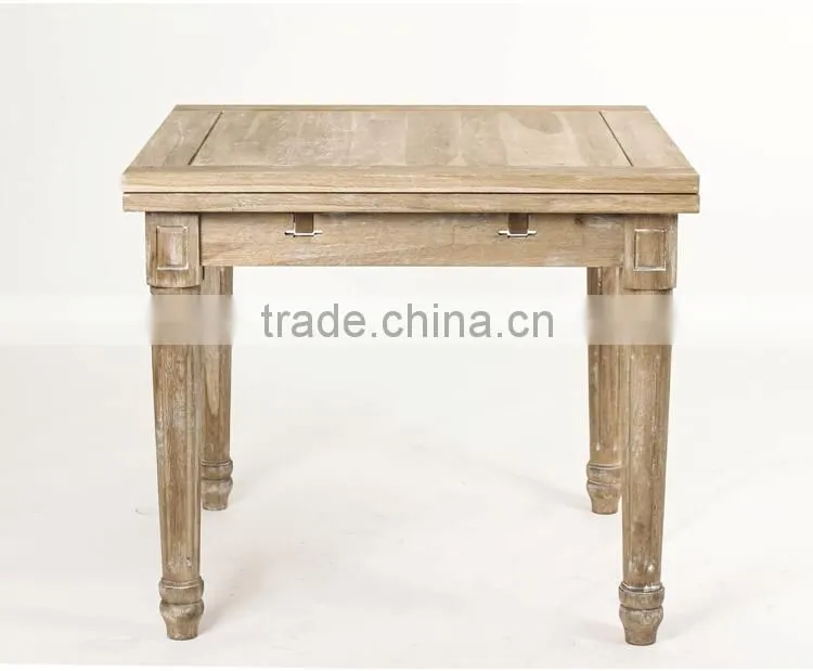 Antique style Solid oAk Wooden Dining Table /Extensible Conference Table (DT-515F-OAK,90CM)