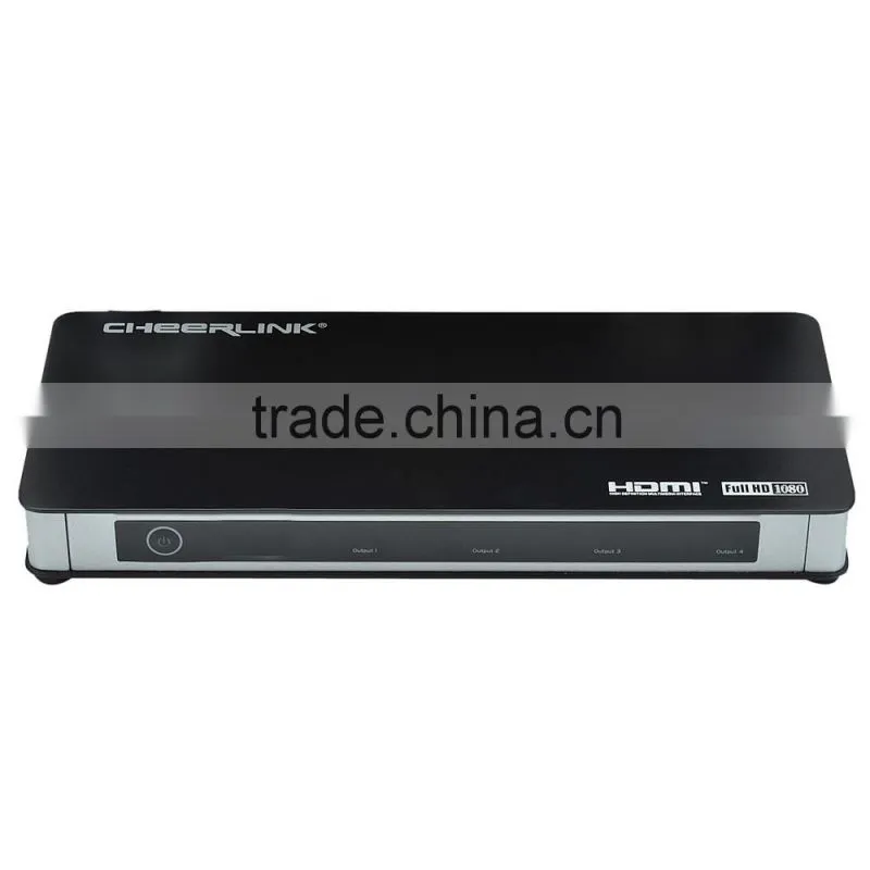 CHEERLINK HDMI V1.4 Splitter 1*4 Full of 2160p 1080p support 3D w/ Remote control - Black