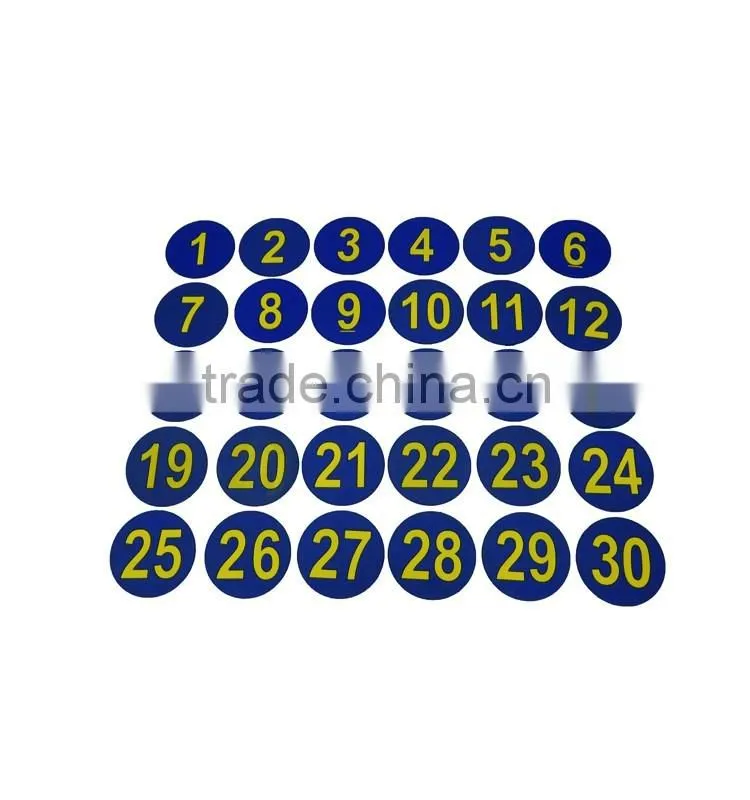 1-30 number round mat for outdoor sports exercise mat