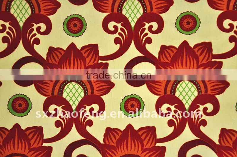 flashing printed velvet fabric for curtain