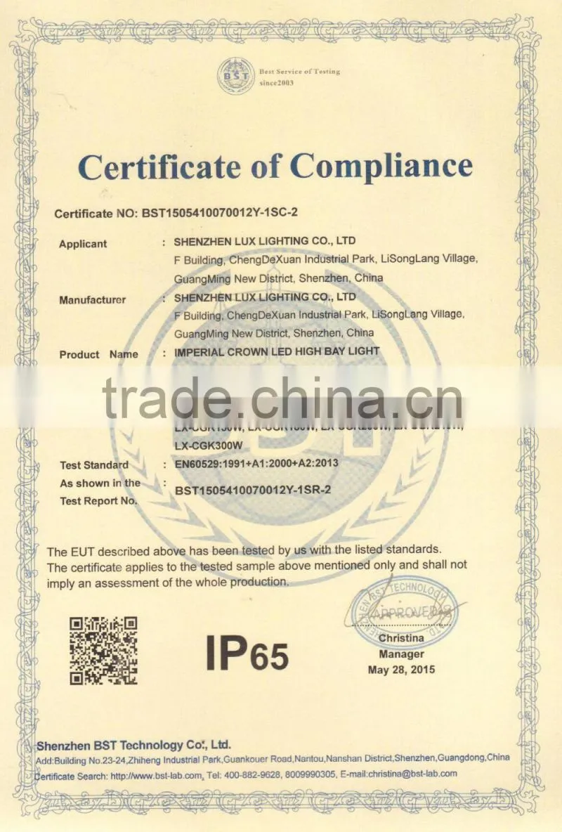 2016 Copper Heat Pipe Design 5 Years Warranty CE Rohs Approved Meanwell Driver 80W LED High Bay Light
