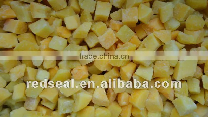 Frozen yellow peaches