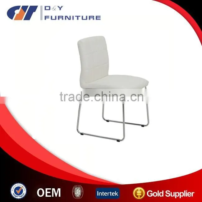Cheap Dining Chair with PU Leather in White
