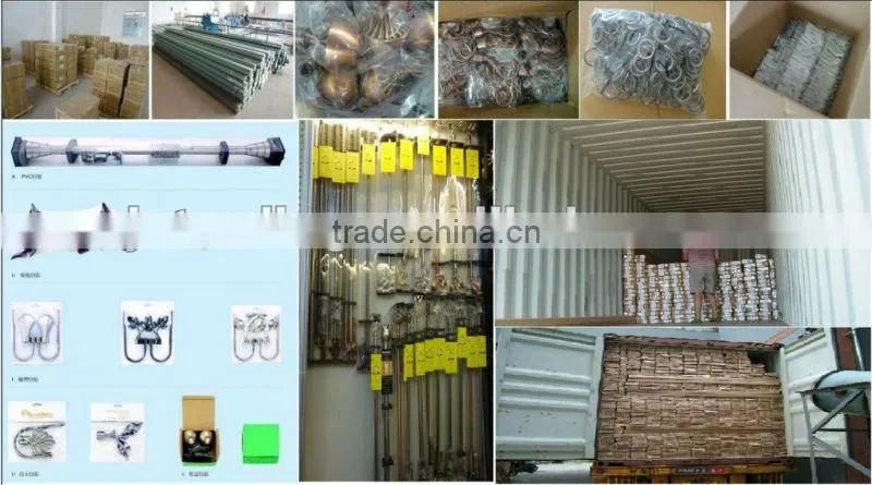 Powder coating iron curtain rod with leaf shape finial,curtain pole