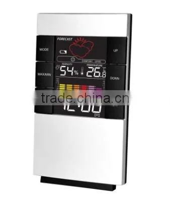 Digital color backlight weather station with temperature and humidity