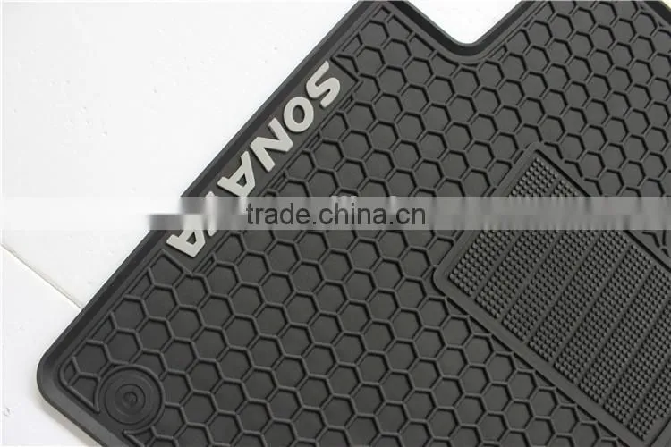Genuine Black Front and Rear Carpet Floor Mat for Hyundai Sonata 2015