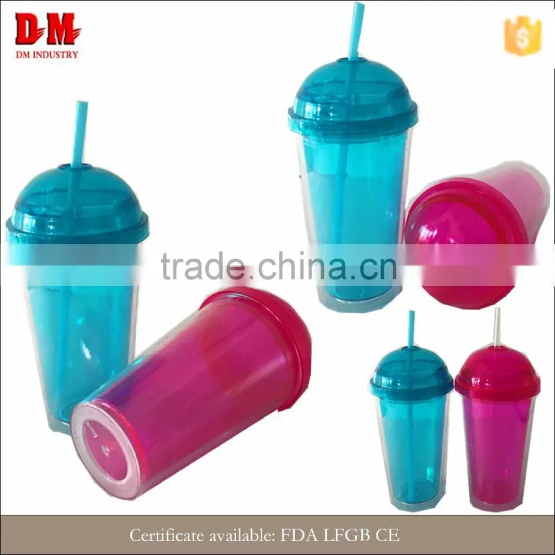round cap 450ml hall student modern insulated double wall plastic tumbler