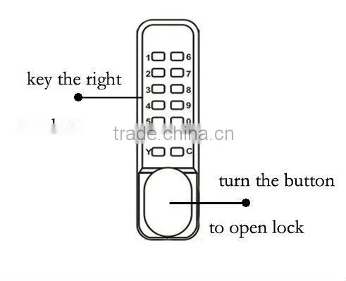 Mechanical keyless code door locks for wooden door use
