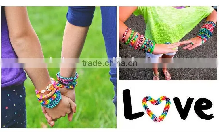 Funny diy rubber rain loom band kit 300pcs