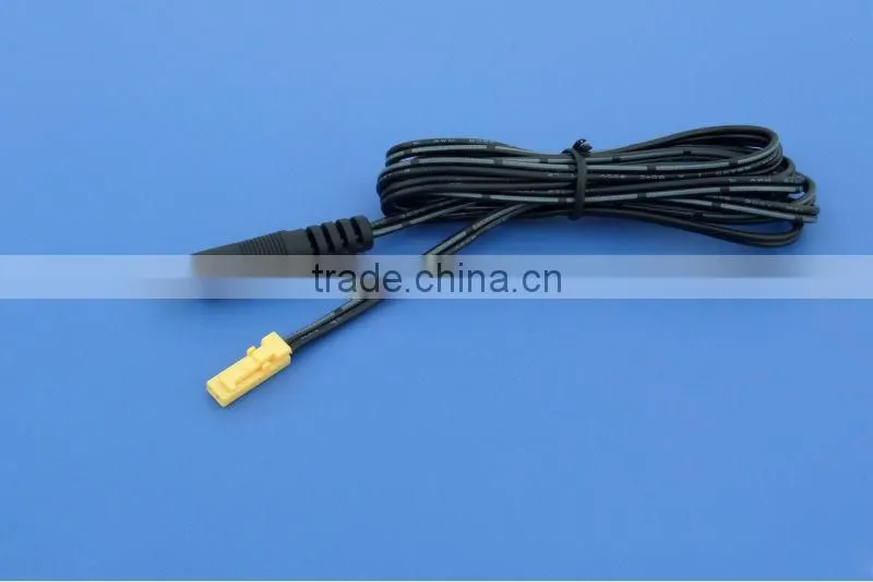 LED cabinet lighting connectors with DC Jack 2.1*5.5mm female plug in 22AWG black cable