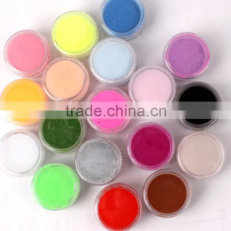 18 MIX colors acrylic powder nail of dust 3D DIY Decoration set