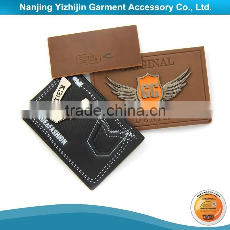 Good quality brand labels custom metal logo for handbags