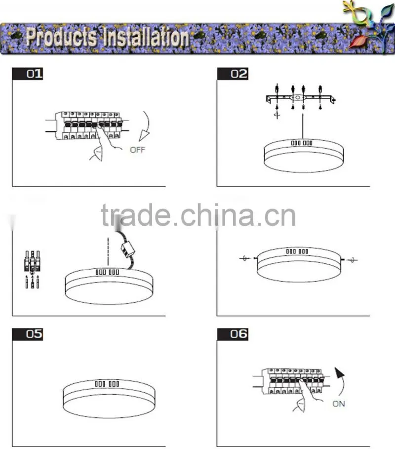 wholesale surface mounted led panel light 6w 12w 18w 24w led lighting lamp