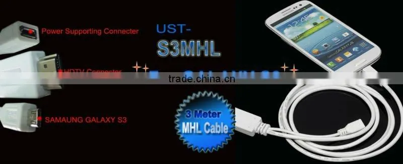 Free shipping 3m micro usb Cable For Galaxy S3