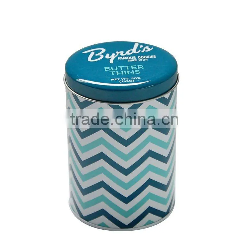 Custom Made Food Grade Round Shape Metal Box Tin Can for Tea Coffee
