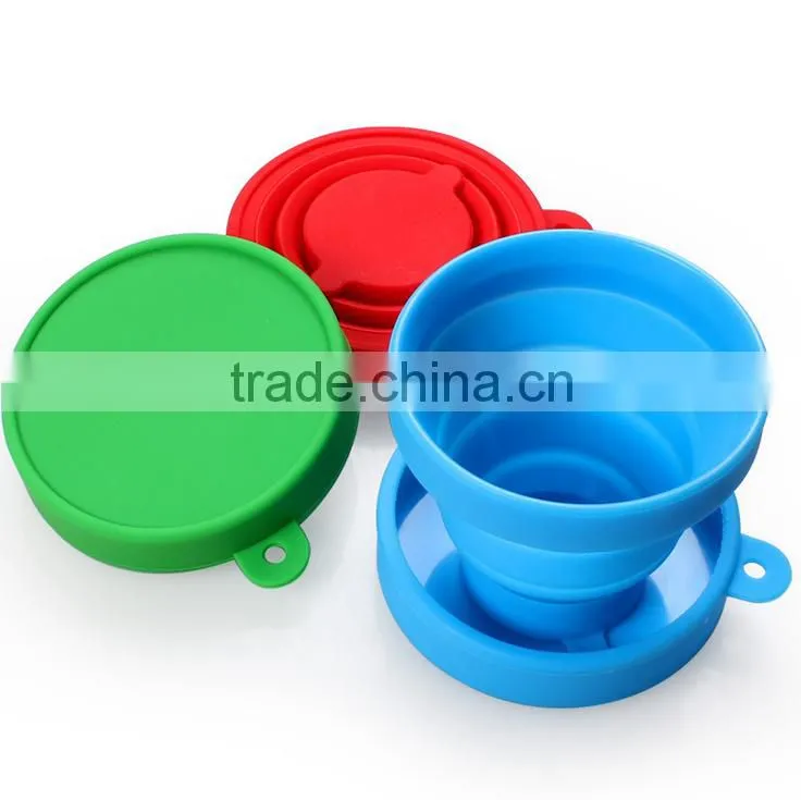 BPA Free silicone folding cup,Heat Resistance silicone folding cup,FDA/LFGB Standard silicone folding cup