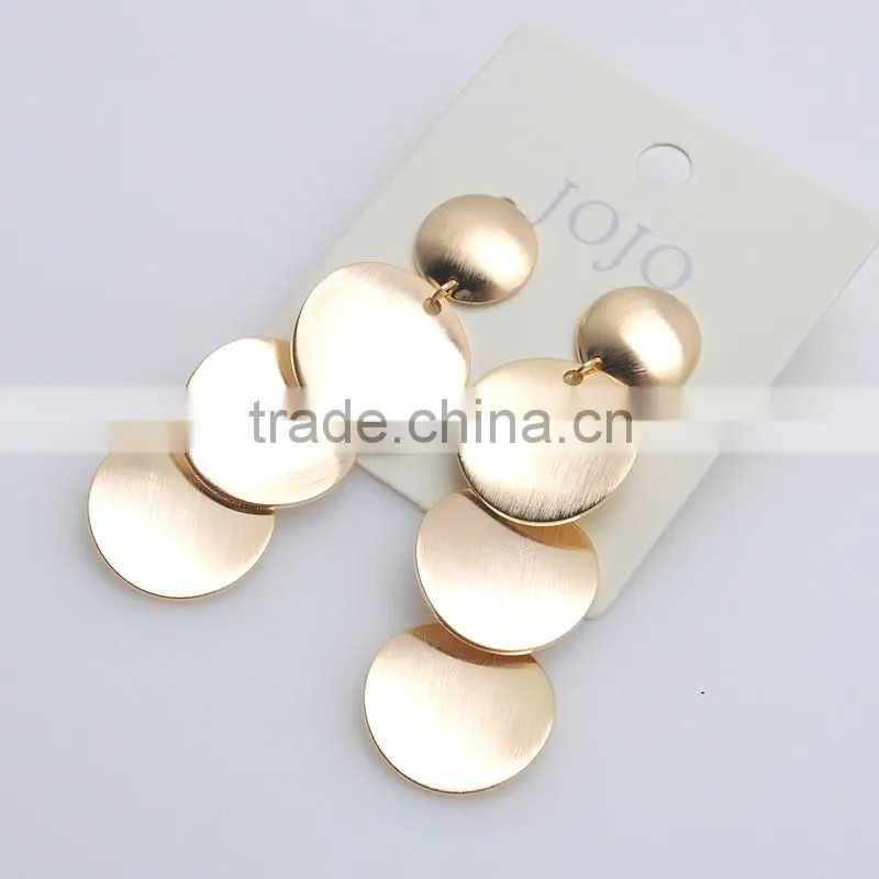 Cheap Stainless Earring 18k Gold Circle Alloy Jewelry