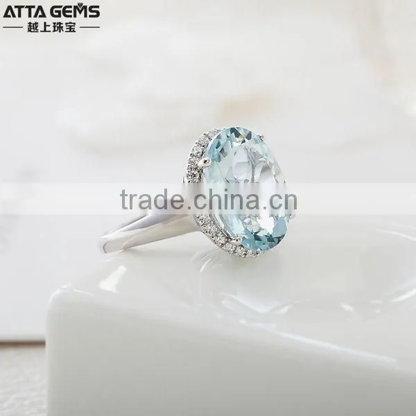Fashion style designs large oval gemstone ring