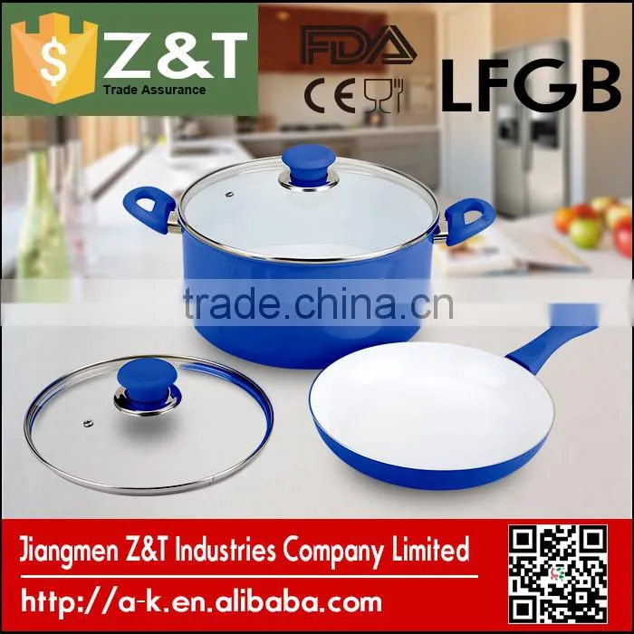 Trade Assurance Colorful aluminum ceramic cookware set turkey