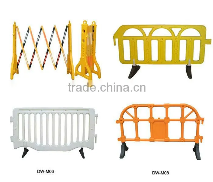 Foldable expanable plastic traffic fences