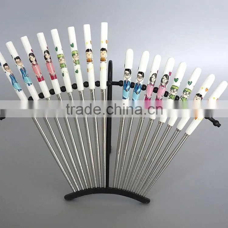 Exquiste design ceramic chopsticks with family logo