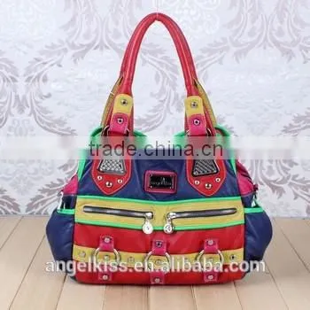 2014 angel kiss wash bag with customized metal logo small shoulder bag