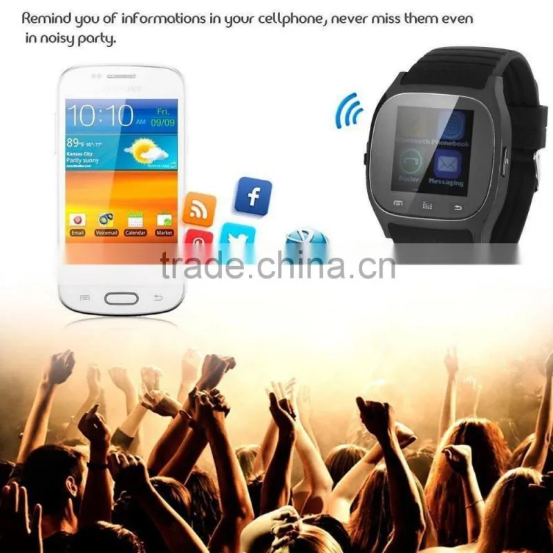 2016 hotselling M26 series bluetooth 3.0 smart watch phone