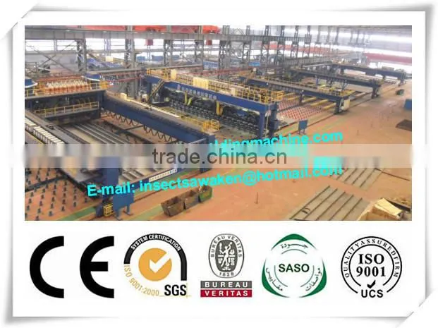 Shipyard used T beam assembling machine, Reinforing rib welding machine, Panel production line
