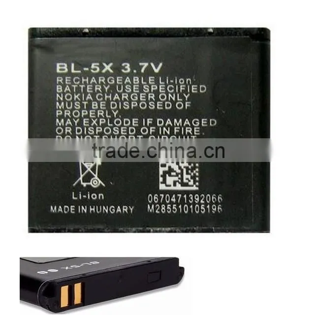long life battery mobile phone BL-5X for NOKIA N73I Sirocco 8800 8801 8860