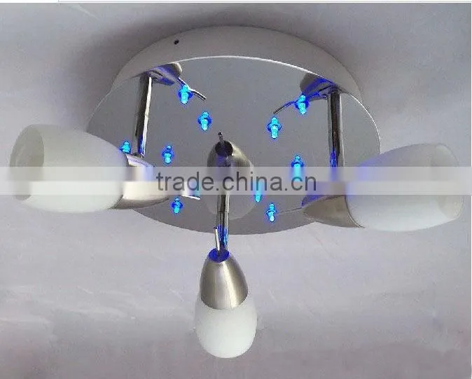 Three lights glass shade ceiling lamp makes of creating beautiful design