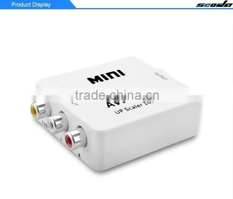 Mini up scaler 1080p av to hdmi converter
