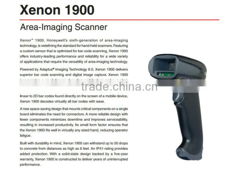 Honeywell Xenon 1900h Area-Imaging Scanner 2D Handheld Barcode Scanner