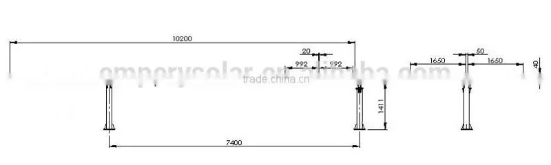 Automatic Horizontal single axis linkage tracking system for solar panel
