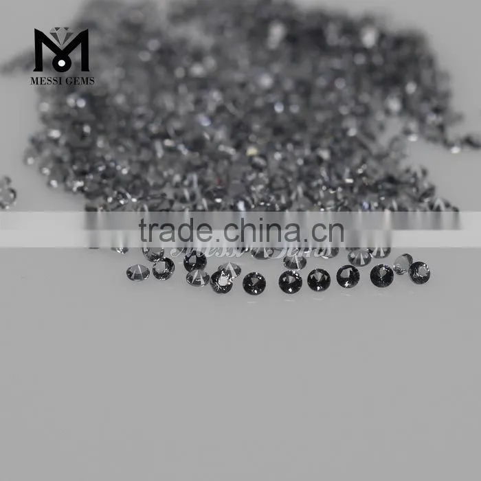 Low Price Faceted Small Size Gemstone Light Gray Round Nano