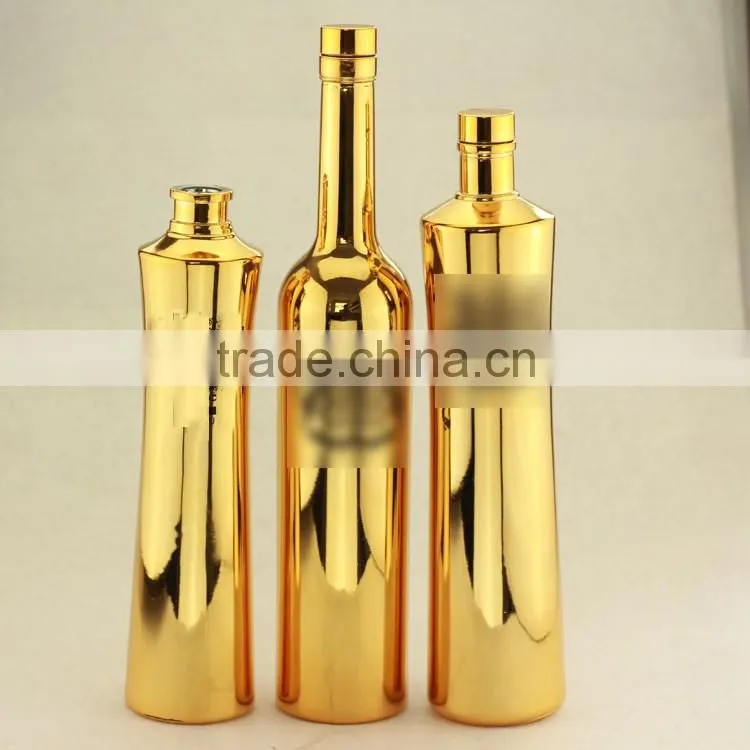 custom made boston bottles wholesale electroplating bottles black gloss bottle