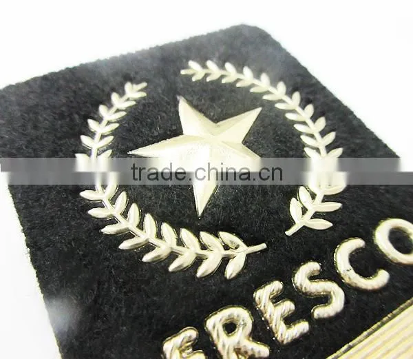 Garment Golden Print 3D PVC Logo Patch