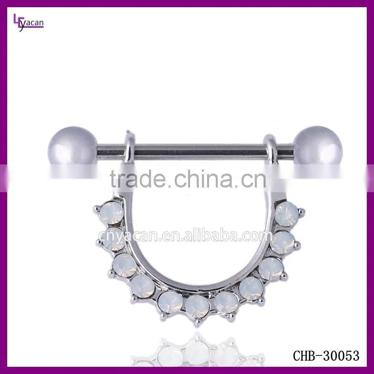 Opal Body Jewelry Surgical Steel Sexy Nipple Piercing