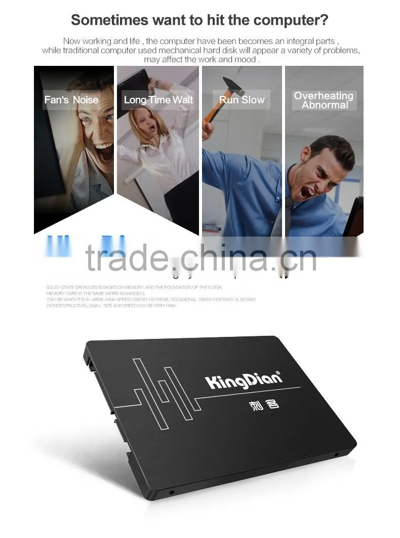 kingdian ssd 120gb sata3 2.5' TLC internal hard disk for PC with SSD solution