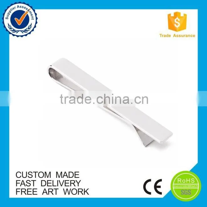 High quality custom silver men's metal tie bar