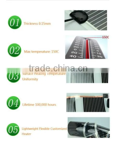 flexible heater film with high technology