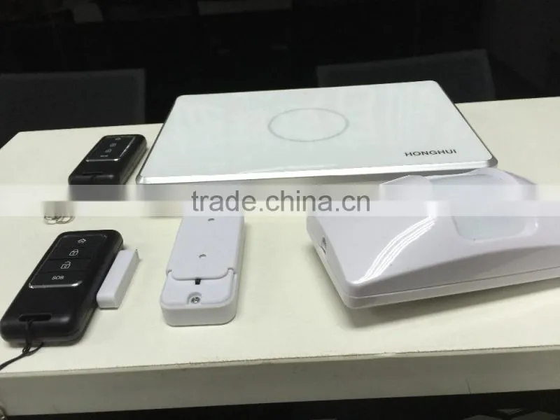 HongHui A1 GSM SMS Alarm Wireless Home Burglar Security System With remote controller door magnetic sensor PIR