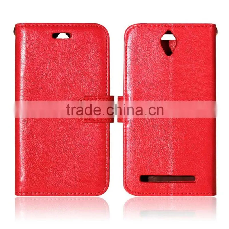 Cell Phone PU Leather Flip Card-slot Case for ASUS ZenFone GO ZC451TG 4.5