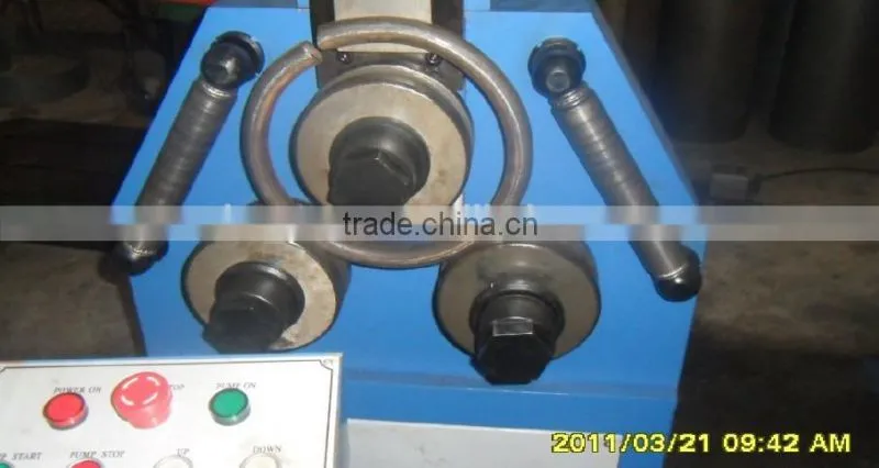 full hydraulic angel bender with 3 drive rollers