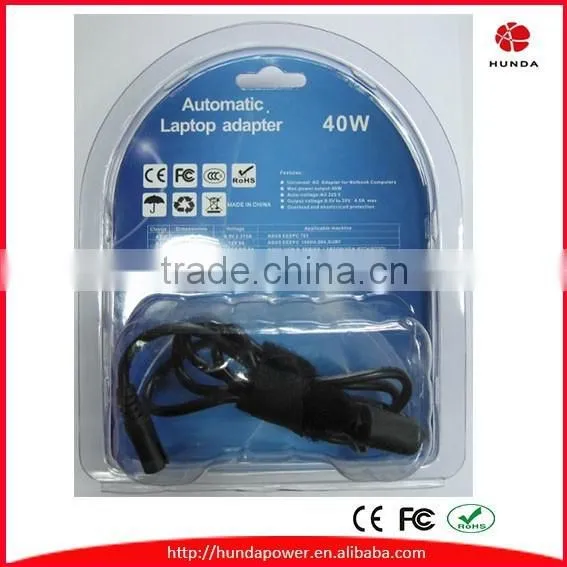 Hunda factory Automatic Universal 9.5V-20V 40W Mini Laptop AC Power Adapter/Charger with Multi Connectors for Notebooks