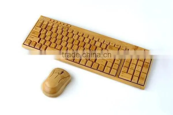 custom made wirless bamboo keyboard and mouse